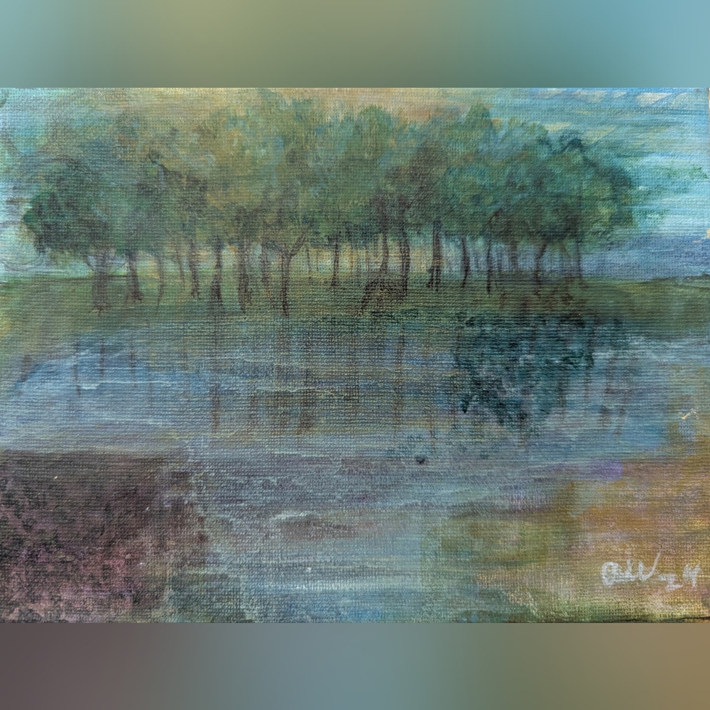 Art, Landscape, Original Painting On Canvas